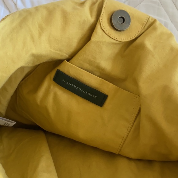 anthropologie yellow weaved bag - Picture 4 of 4